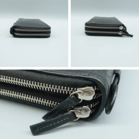 100% Authentic Gucci GG Black Leather Clutch Bag - Picture 8 of 12